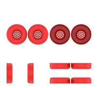 Bluetooth Earphone Ear Cup Silicone Protective Cover,For TONIES Toniebox2 Headphones Protective Case Solid Color Dust Cover (Red)