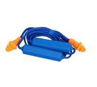 Bluetooth Earplug Headphone 29dB Noise Reduction Neckband Earbuds for Construction Workers 3 Layer Silicone Earplugs 10 Hrs Playtime (Blue)