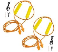 Bluetooth Earplugs for Work, Ear Plugs Earphone Headphones, Noise Suppression, Hearing Protection, Construction Sites, Noisy Places (Yellow, 2pc)