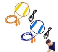 Bluetooth Earplugs for Work, Hidden in Isolating Earphone Ear Plugs, Work Earbuds for Noise Suppression, Hearing Protection, Suitable for Construction Noisy Places (Blue&Yellow, One Size)