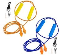 Bluetooth Earplugs for Work, Noise Reduction in-Ear Earphones with Mic and Controls for Work, Hearing Protection, Noise Suppression, Construction Sites, Noisy Places(Blue+Yellow)
