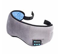 Bluetooth Eye Mask, Sleep Eye Mask with Adjustable Strap, Sleep Mask with Headphones for Side Sleepers Insomnia Travel Yoga Nap Gifts for Women Men (Grey)