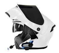 Bluetooth Flip-Up Full Face Motorcycle Helmets Flip Up Front Motorbike Helmet ECEDOT Approved Modular Motocross Helmets with Double Visor Large Crash Helmet for Adults J,L:59-60CM