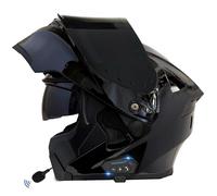 Bluetooth Flip-Up Motorbike Helmets Modular Full Face Motorcycle Helmet with Double Visor ECEDOT Approved Flip Up Front Scooter Helmet Unisex with Speaker and Microphone Q,S:55-56CM