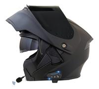 Bluetooth Flip-Up Motorbike Helmets Modular Full Face Motorcycle Helmet with Double Visor ECEDOT Approved Flip Up Front Scooter Helmet Unisex with Speaker and Microphone J,XXXL:65-66CM