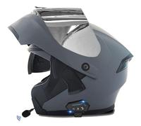 Bluetooth Flip-Up Motorbike Helmets Modular Full Face Motorcycle Helmet with Double Visor ECEDOT Approved Flip Up Front Scooter Helmet Unisex with Speaker and Microphone Y,XXL:63-64CM