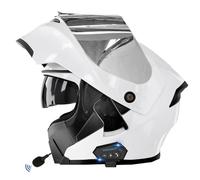 Bluetooth Flip-Up Motorbike Helmets Modular Full Face Motorcycle Helmet with Double Visor ECEDOT Approved Flip Up Front Scooter Helmet Unisex with Speaker and Microphone D,XXL:63-64CM