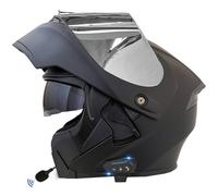 Bluetooth Flip-Up Motorbike Helmets Modular Full Face Motorcycle Helmet with Double Visor ECEDOT Approved Flip Up Front Scooter Helmet Unisex with Speaker and Microphone K,L:59-60CM