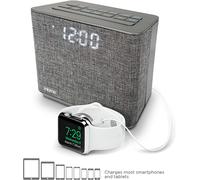 Bluetooth FM Radio Alarm Clock LED Display Bedside Sleep Timer Snooze USB Charge
