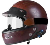 Bluetooth Full Face Flip Up Motorcycle Modular Helmet Integrated Motorbike Dual Visor for Adults Men Women Moped Street Racing DOT/ECE Approved 7,XL(61-62cm)