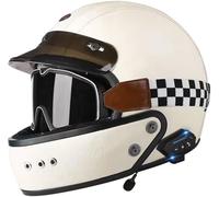 Bluetooth Full Face Flip Up Motorcycle Modular Helmet Integrated Motorbike Dual Visor for Adults Men Women Moped Street Racing DOT/ECE Approved 6,L(59-60cm)