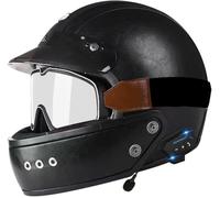 Bluetooth Full Face Flip Up Motorcycle Modular Helmet Integrated Motorbike Dual Visor for Adults Men Women Moped Street Racing DOT/ECE Approved 1,M(57-58cm)