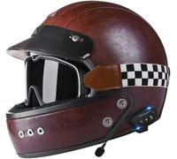 Bluetooth Full Face Flip Up Motorcycle Modular Helmet Integrated Motorbike Dual Visor for Adults Men Women Moped Street Racing DOT/ECE Approved 8,XL(61-62cm)