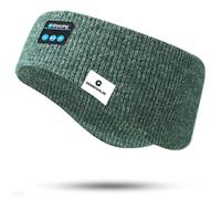 Bluetooth Headband Headphones Double-Layer Ear Warmer for Men Women Winter Cold Weather Wireless Music Knit Ear Muff Headband for Outdoor Sports Running Cycling Travel (Green)