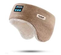 Bluetooth Headband Headphones Double-Layer Ear Warmer for Men Women Winter Cold Weather Wireless Music Fleece Lined Ear Muffs Outdoor Sports Running Cycling (Camel)