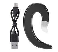 Bluetooth Headphone, Wireless Hands Free Ear Hook Headset Painless Bone Conduction Earphone Waterproof Ergonomic Design Headset(black)