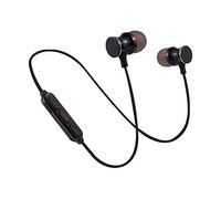 Bluetooth Headphones Metal for Huawei P30 Lite Smartphone Wireless Remote Control Hands Sound In-Ear Univ (Black)