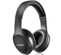 Bluetooth Headphones Over Ear, 70H Playtime and 3 EQ Music Modes Wireless Headphones with Microphone, HiFi Stereo Foldable Lightweight Headset, Deep Bass for Home Office Cellphone PC (Black)