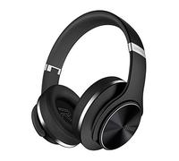 DOQAUS Bluetooth Headphones Over Ear, 9 EQ Modes, 90H Playtime Wireless Headphones with Deep Bass, Foldable Headphone with APP Control, Mic, Wired Mode for Travel Home Office Cell Phone PC, Black