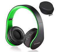 Bluetooth Headphones Over-Ear, Foldable Wireless and Wired Stereo Headset Micro SD/TF, FM for Cell Phone, PC, Soft Earmuffs & Light Weight for Prolonged Wearing Travel Office Home