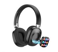 Bluetooth Headphones Over Ear, Wireless Headphones with Movable LCD Touch Screen, Music Playback, Answering Incoming calls, Flashlight, Alarm Clock Settings