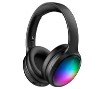 Bluetooth Headphones, Rainbow RGB Lighting Effects, Wireless Headphones with Built-in Microphone Dual Mode Hi-Fi Stereo with Deep Bass, Foldable Lightweight Over-Ear Headphones for Music, Travel,