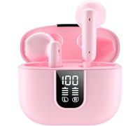 Bluetooth Headphones, Wireless Bluetooth 5.4 Headphones, In-Ear Headphones with 6 Mic, ENC Noise Cancelling, Earbuds Deep Bass, Lightweight/35 Hours/IP7 Water Resistant/LED Display, Earphones for