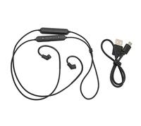 Bluetooth Headset Adapter Cable, Wireless BT 5.0 Earhook Mic Controller Upgrade Cable for Music Gaming 2 Pin 0.78mm In Ear Headphones Black 90cm 1 Pack
