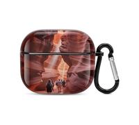 Bluetooth Headset Case Antelope Canyon Printed Case Shockproof PC Hard Shell Full Coverage Compatible with Wireless Charging And Airpods (3rd Generation) with Safety Buckle