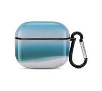 Bluetooth Headset Case Dead Sea Salt Flats Printed Case Shockproof PC Hard Shell Full Coverage Compatible with Wireless Charging And Airpods (3rd Generation) with Safety Buckle