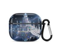 Bluetooth Headset Case Diamond Star Space Palace Printed Case Shockproof PC Hard Shell Full Coverage Compatible with Wireless Charging And Airpods (3rd Generation) with Safety Buckle