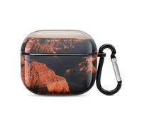 Bluetooth Headset Case Grand Canyon Printed Case Shockproof PC Hard Shell Full Coverage Compatible with Wireless Charging And Airpods (3rd Generation) with Safety Buckle