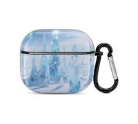 Bluetooth Headset Case Polar Ice Field Printed Case Shockproof PC Hard Shell Full Coverage Compatible with Wireless Charging And Airpods (3rd Generation) with Safety Buckle