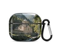 Bluetooth Headset Case Rila Monastery Printed Case Shockproof PC Hard Shell Full Coverage Compatible with Wireless Charging And Airpods (3rd Generation) with Safety Buckle