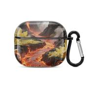 Bluetooth Headset Case Sulphur Canyon Printed Case Shockproof PC Hard Shell Full Coverage Compatible with Wireless Charging And Airpods (3rd Generation) with Safety Buckle