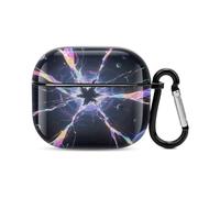 Bluetooth Headset Case Time And Space Rift Printed Case Shockproof PC Hard Shell Full Coverage Compatible with Wireless Charging And Airpods (3rd Generation) with Safety Buckle