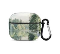 Bluetooth Headset Case Vancouver Stanley Park Printed Case Shockproof PC Hard Shell Full Coverage Compatible with Wireless Charging And Airpods (3rd Generation) with Safety Buckle