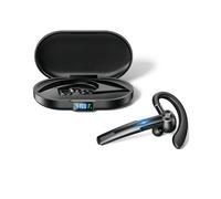 Bluetooth Headset , Earpiece with ENC MIC ,Trucker wireless headset Charging Case 55Hrs playtime 5.3 Hands-Free Caller Voice Announce(Black)