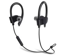 Bluetooth Headset Sports Bluetooth 5.0 EarHook Stereo Wireless Soft Rubber Ear Hook, Phone Charging, 10m Range, Yellow