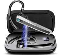 Bluetooth Headset V5.3, Handsfree Bluetooth Earpiece with Dual ENC Mic,Single wireless Headset 20Hrs Talk 120Hrs Standby Time, In-Ear Headphones for Driving/Business/Office with Android iOS Laptop