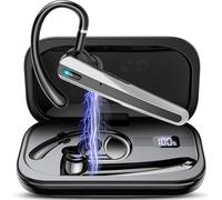 Bluetooth Headset V5.3, Handsfree Bluetooth Earpiece with Dual ENC Mic,Single wireless Headset 20Hrs Talk 120Hrs Standby Time, In-Ear Headphones for Driving/Business/Office with Android iOS Laptop