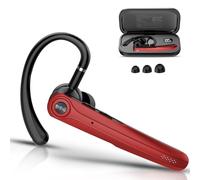 Bluetooth Headset V5.4, Handsfree Bluetooth Earpiece with Dual ENC Mic, Single wireless Headset 25Hrs Talk 180Hrs Standby Time, In-Ear Headphones for Driving/Business/Office with Android iOS Laptop