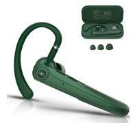 Bluetooth Headset V5.4, Handsfree Bluetooth Earpiece with Dual ENC Mic, Single wireless Headset 25Hrs Talk 180Hrs Standby Time, In-Ear Headphones for Driving/Business/Office with Android iOS Laptop