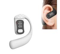 Bluetooth Headset,Wireless Bluetooth Earpiece,V5.4 Wireless Handsfree Headset with Microphone,Noise Canceling Single Ear Earphone Over Ear Earbud for Cellphones TV PC Game Work Driving (White)
