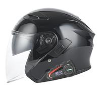 Bluetooth Helmet, Scooter Helmet, Vintage Scooter Helmets, DOT/ECE Approved, Half-Open Face Helmet for Men and Women with Anti-Scratch Visor 3,XXL