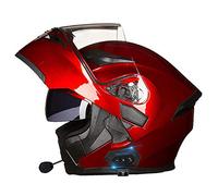 Bluetooth Integrated Modular Flip up Front Motorcycle Helmet Motorbike Crash Modular Helmet With Anti-Fog Dual Visors DOT/ECE Approved Noise Reducation for Men Women 54~63CM