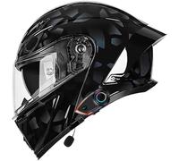 Bluetooth Intercom Modular Motorcycle Helmet ECER 22.06 Approved Flip Up Front Motorbike Helmets Dual Pinlock Anti-fog Visors Full Face Helmet Lightweight for Men Women M~XXL