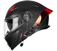Bluetooth Intercom Modular Motorcycle Helmet ECER 22.06 Approved Flip Up Front Motorbike Helmets Dual Pinlock Anti-fog Visors Full Face Helmet Lightweight for Men Women M~XXL