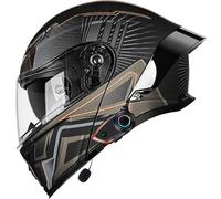 Bluetooth Intercom Modular Motorcycle Helmet ECER 22.06 Approved Flip Up Front Motorbike Helmets Dual Pinlock Anti-fog Visors Full Face Helmet Lightweight for Men Women M~XXL