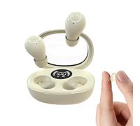Bluetooth Invisible Earbuds for Small Ear Canals Wireless Mini Hidden Earphones In Ear Soft Small Headphones ENC Noise Cancelling Ultra-Compact Discreet Fit Earbuds for iPhone Android Work Commuting